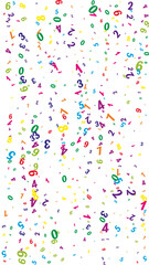 Scattered numbers. Colorful childish digits