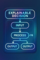 Visualizing Explainable Decision Framework in Digital Systems with Flowchart Elements Illustrating Input Process and Outputs for Enhanced Transparency in Machine Learning Applications