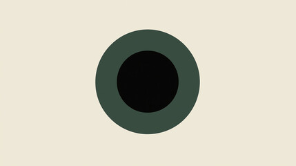 A single bold circle centered on a soft neutral background.