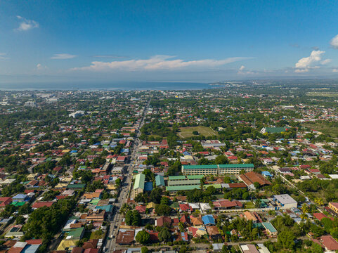 General Santos City. The highly urbanized city. Mindanao, Philippines. Aerial drone view.