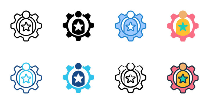 Moderator icon set multiple style collection 
