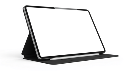 Realistic Tablet Pro Mockup with Stylus and Smart Case