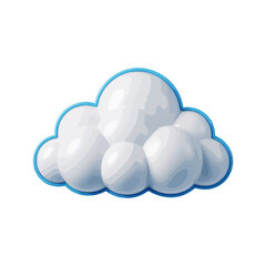 Soft Blue Cloud PNG Icon