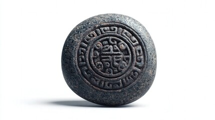 Stone seal isolated on white background