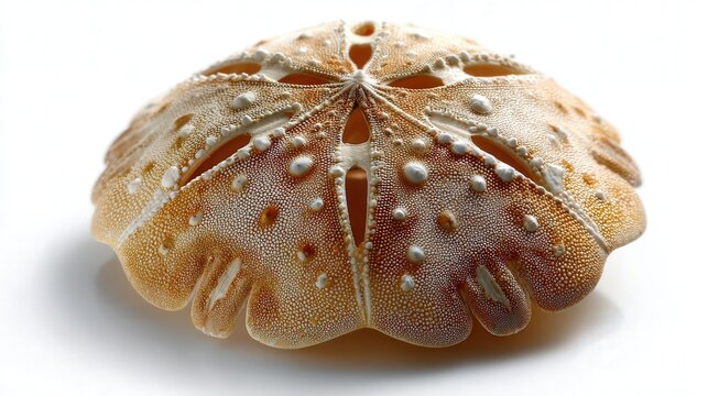 Sand dollar shell isolated on white background