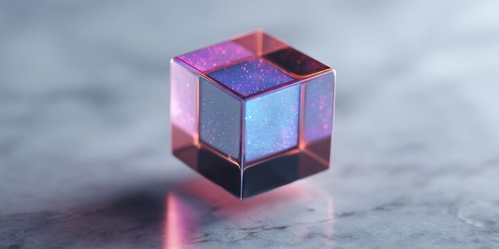 Dynamic colorful cube animation digital art abstract design virtual environment close-up view visual concept for modern aesthetics