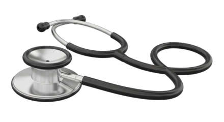 Modern Stethoscope isolated on transparent background