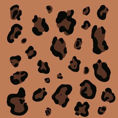 Leopard Print Pattern Design on Brown Background