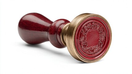 Wax seal stamp head isolated on white background