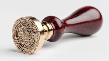 Wax seal stamp head isolated on white background