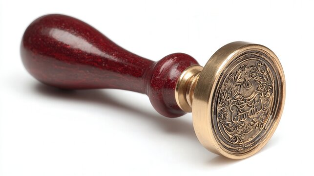 Wax seal stamp isolated on white background