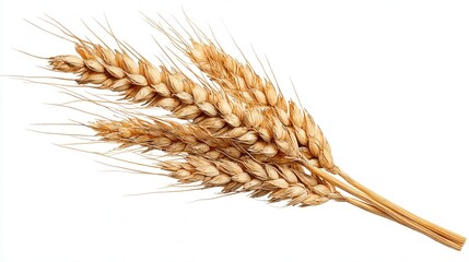 Wheat stalk isolated on white background