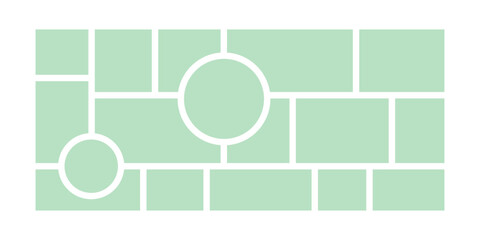 Photo gallery mosaic collage. Mood board, scrapbook grid vector illustration