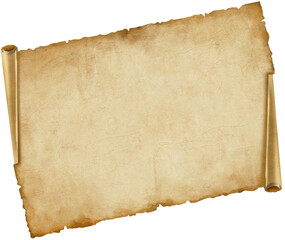 Hand Painted Old Paper with Rolled Edges