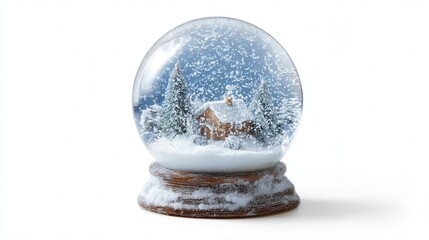 Snow globe isolated on white background