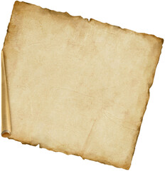 Hand Painted Old Paper with Rolled Edges