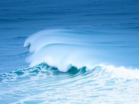 Vast ocean swells curve along a remote coastline, a surfer's paradise,  scenic view,  coast