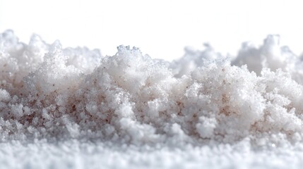 Snow mineral grain isolated on white background