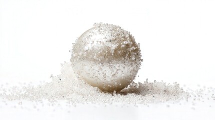 Snow pearl isolated on white background