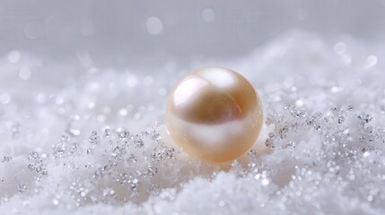 Snow pearl isolated on white background