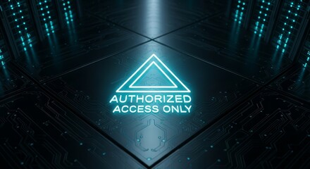Authorized Access Panel: A Futuristic Illustration of Digital Control and Security