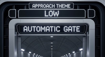 Obraz premium Automated Low Security Theme Tunnel Digital Display with Advanced Technology Environment