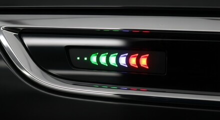 Automotive Sensor Display Illuminating Modern Technology System Futuristic Design Aesthetic