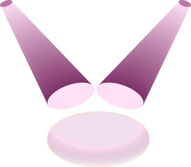 Symmetrical Spotlights on Gradient Stage Illustration