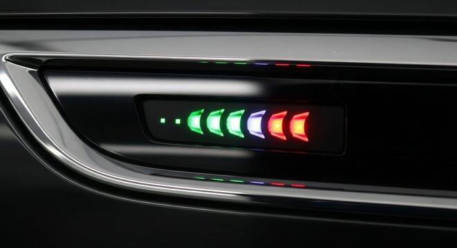 Automotive Sensor Display Illuminating Modern Technology System Futuristic Design Aesthetic