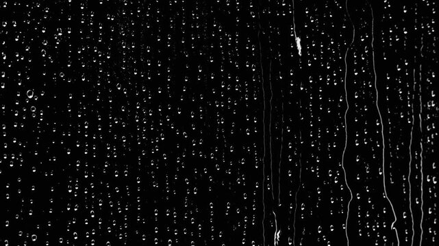 Rain Drops with Subtle Running Streaks Overlay