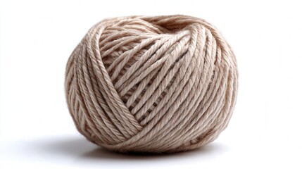Wool yarn ball isolated on white background