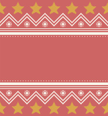 Christmas pixel pattern with stars and snowflakes