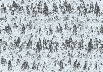 Seamless background with coniferous forest.  © designer_an