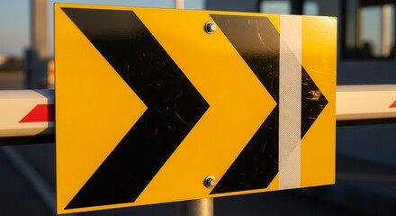 Arrow Sign Showcasing Directional Guidance and Safety Compliance on the Road