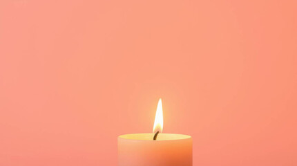 red burning candle