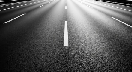 Asphalt Road Leading Into The Distance Representing Movement And Travel