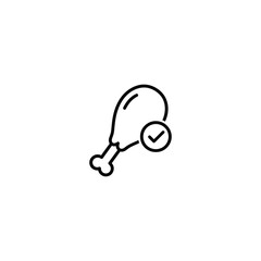 Halal Certified Chicken Drumstick Icon