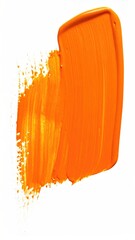 Orange paint smear with visible brushstrokes, vivid color