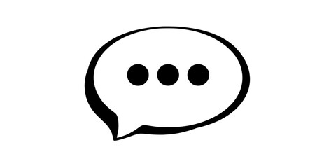 Obraz premium whimsical chat bubble twist | Clean, isolated vector art for creative projects.