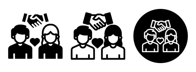 Human Relationships Icon Collection Glyph & Mixed Style