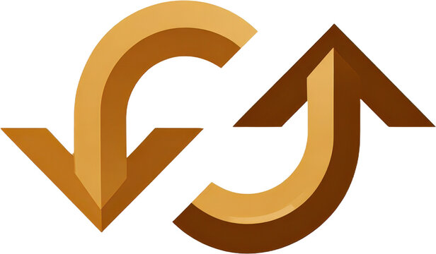 Two arrows indicating circular motion or exchange process