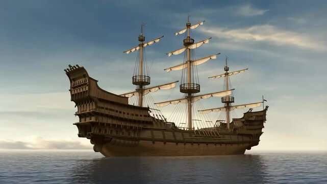 Medieval Ship &mdash; Jong (Javanese Ship)