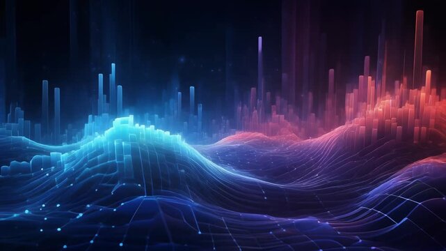 beautiful abstract wave technology