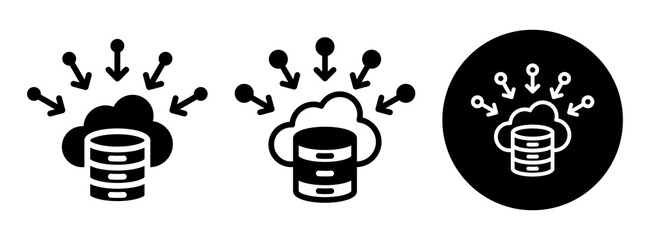 Data Aggregation Icon Collection Glyph & Mixed Style