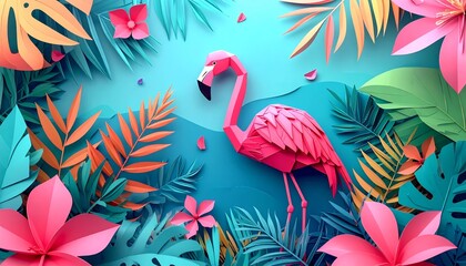 Obraz premium Origami paper animal illustrations
