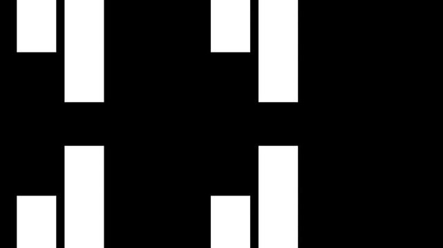 white rectangle transition animation moving simultaneously