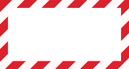 Candy cane christmas frame with blank space. Christmas border frame. Merry Christmas Candy cane rectangle frame card elements decoration. New Year picture frame ribbon. Xmas striped border