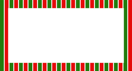 Obraz premium Candy cane christmas frame with blank space. Christmas border frame. Merry Christmas Candy cane rectangle frame card elements decoration. New Year picture frame ribbon. Xmas striped border