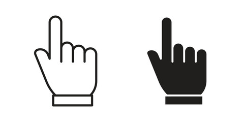Cursor icons of black colored in various styles