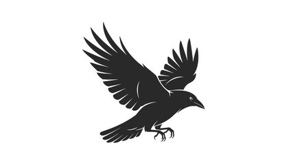 vector illustration of a crow
